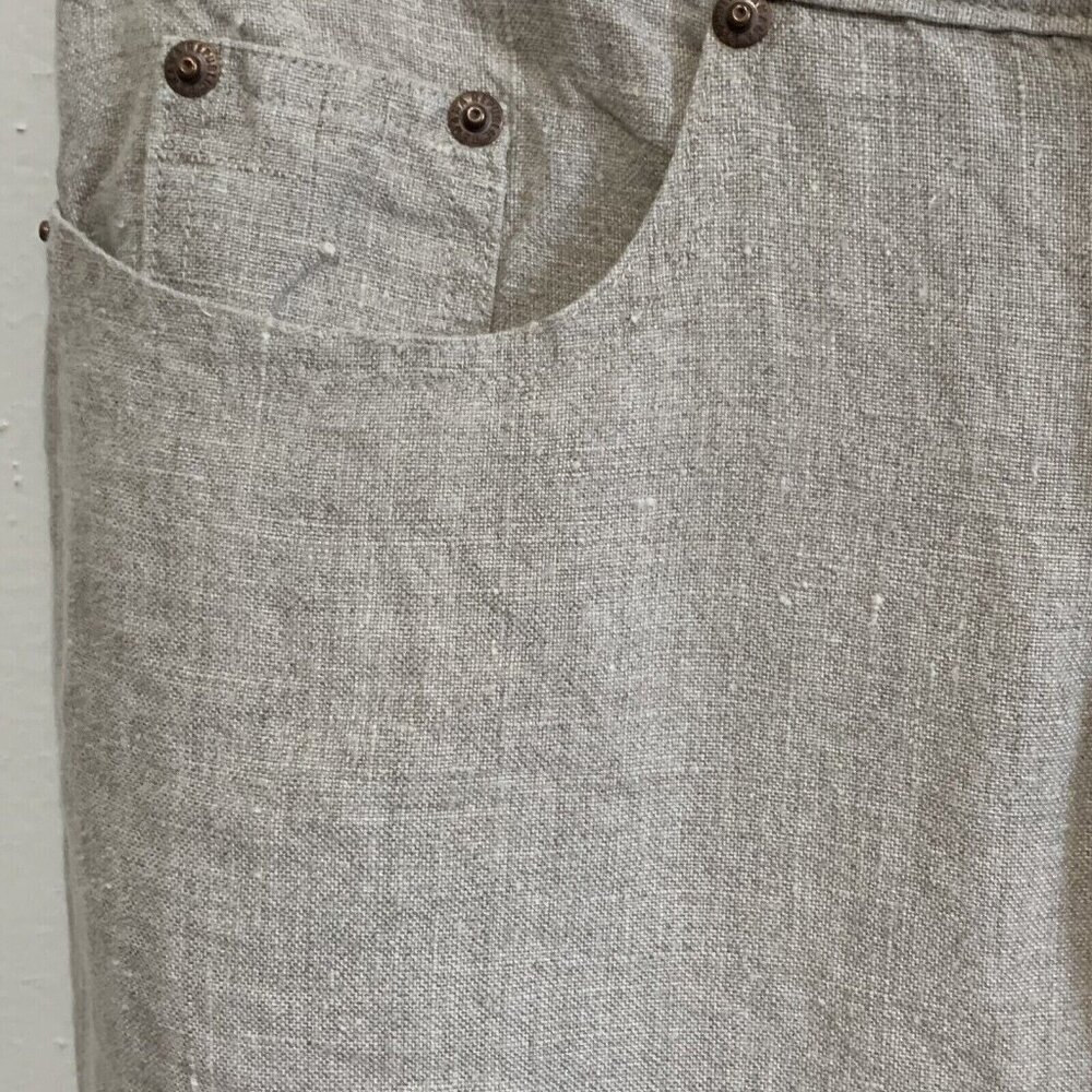 Vintage Banana Republic Travel & Safari Clothing Co. Womens 8 Beige Linen Pants - Picture 6 of 11